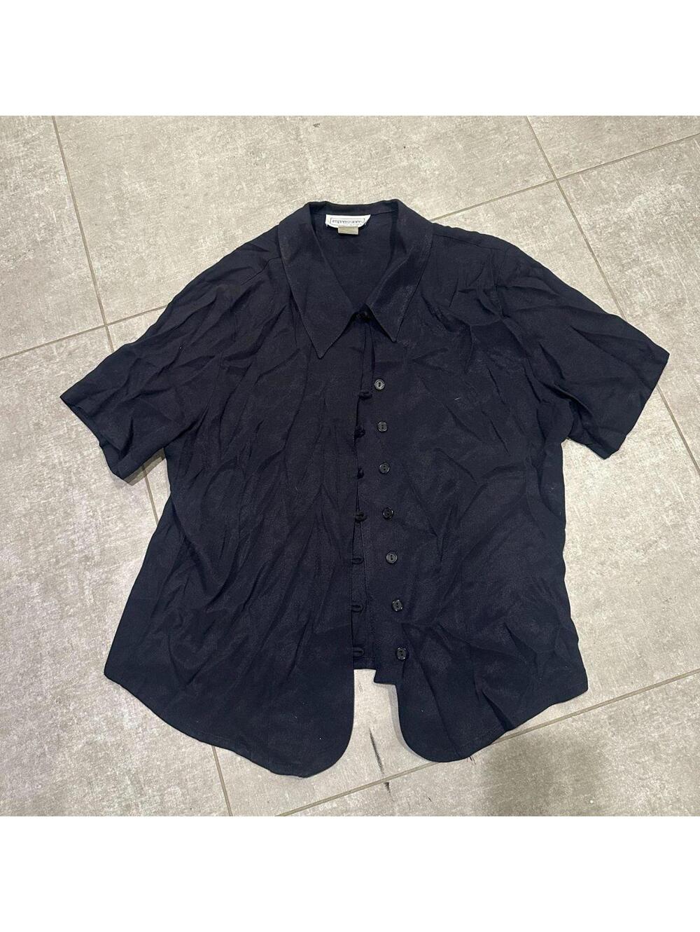 Vintage Impressions Black Button-Up Shirt • Size L 🖤